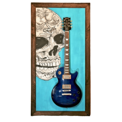 Mexican Skully Guisplay Guitar Display png 8